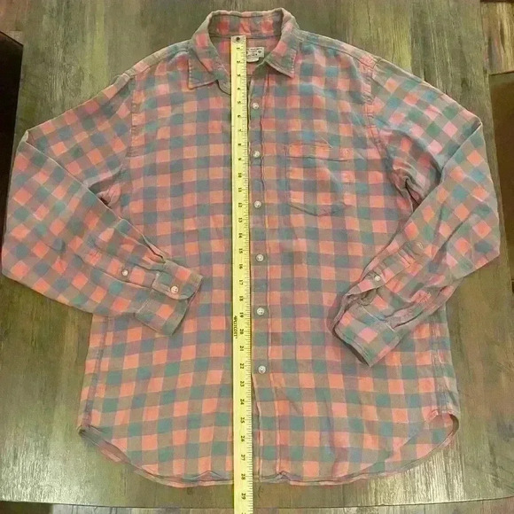 J Crew Checkered Plaid Cotton Button Down  Casual Collared Shirt Preppy - Picture 3 of 4